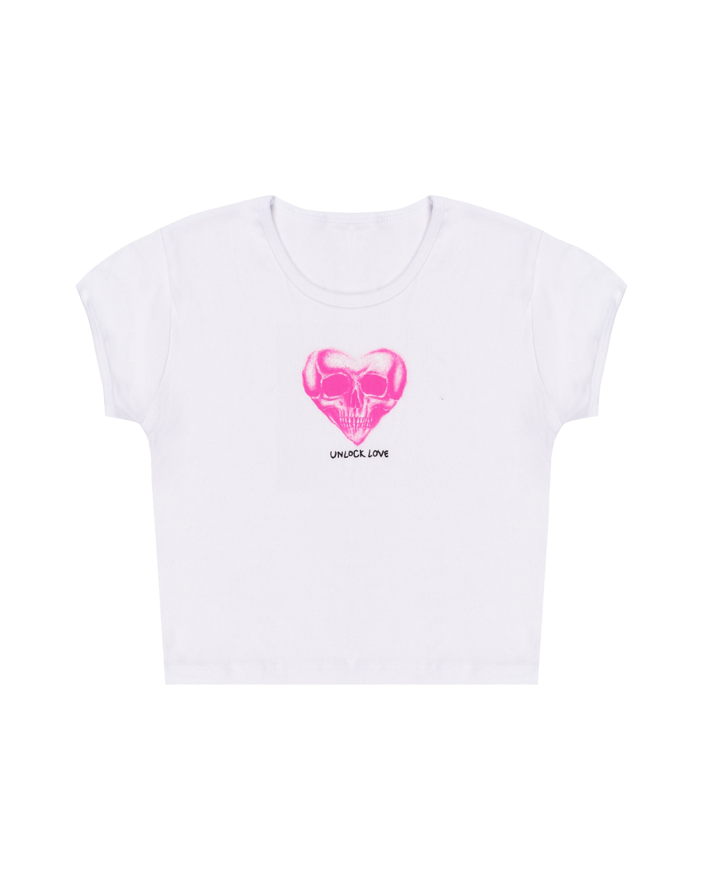 UNLOCK LOVE BABY TEE - WHITE