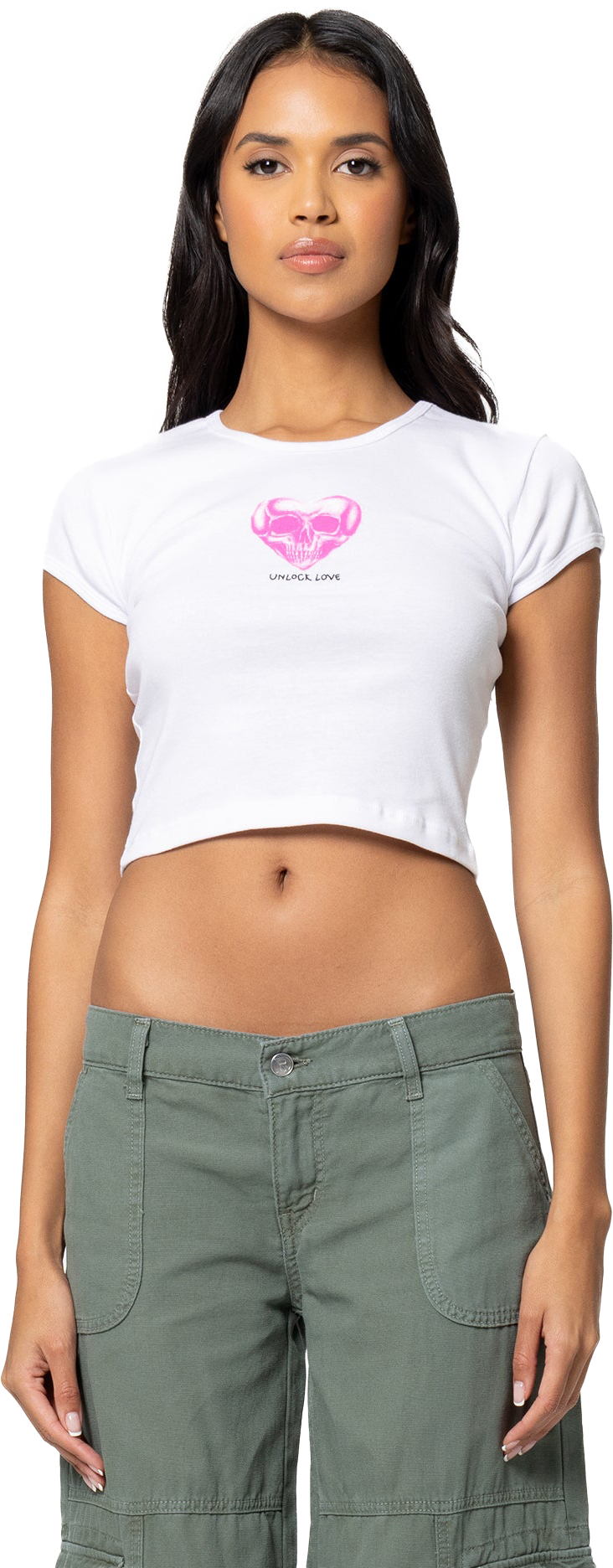 UNLOCK LOVE BABY TEE - WHITE