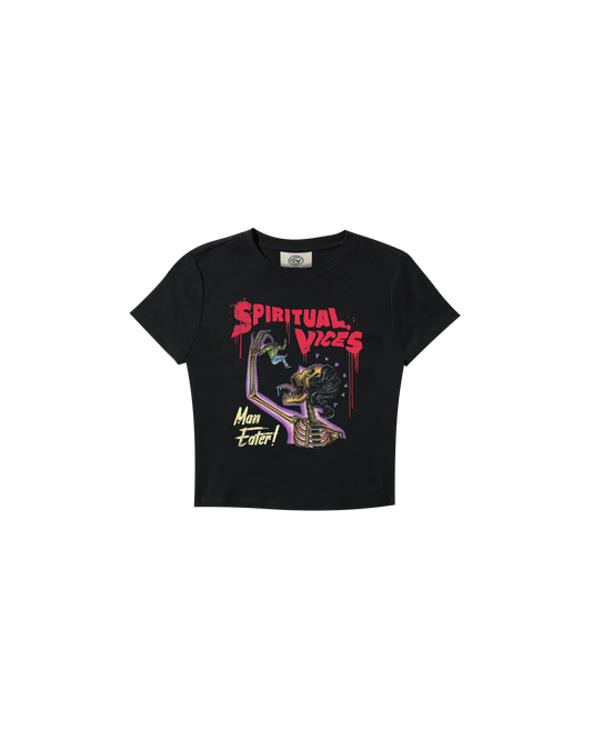 MAN EATER BLACK BABY TEE