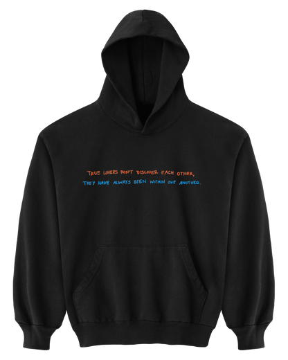 TRUE LOVERS HOODIE - BLACK