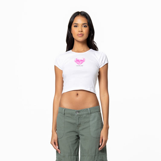 UNLOCK LOVE BABY TEE - WHITE